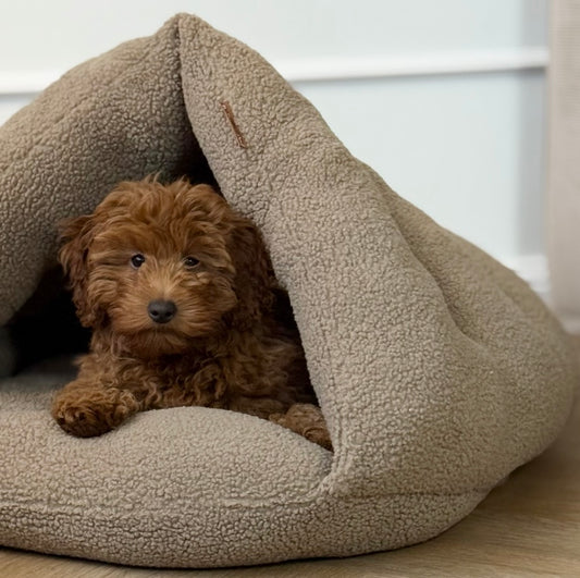 Elfe hule hundekurven /  natur brun