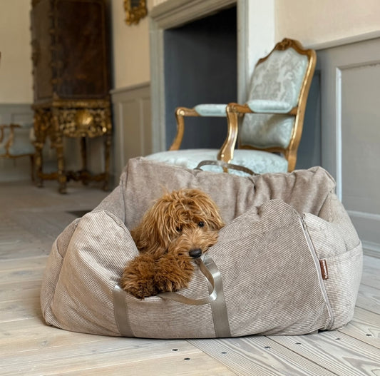Bjørk bilsæde / dobbelt til 2 hunde / lys brun
