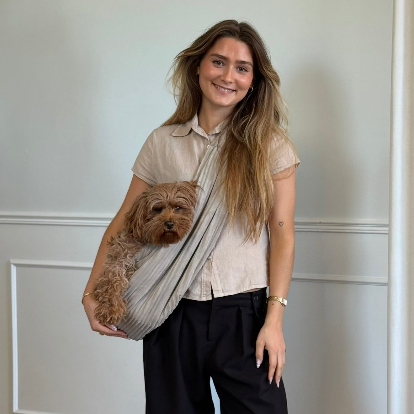 Julius fløjl slyngen / Beige