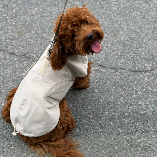 By Doodle Dogs regnjakke i beige