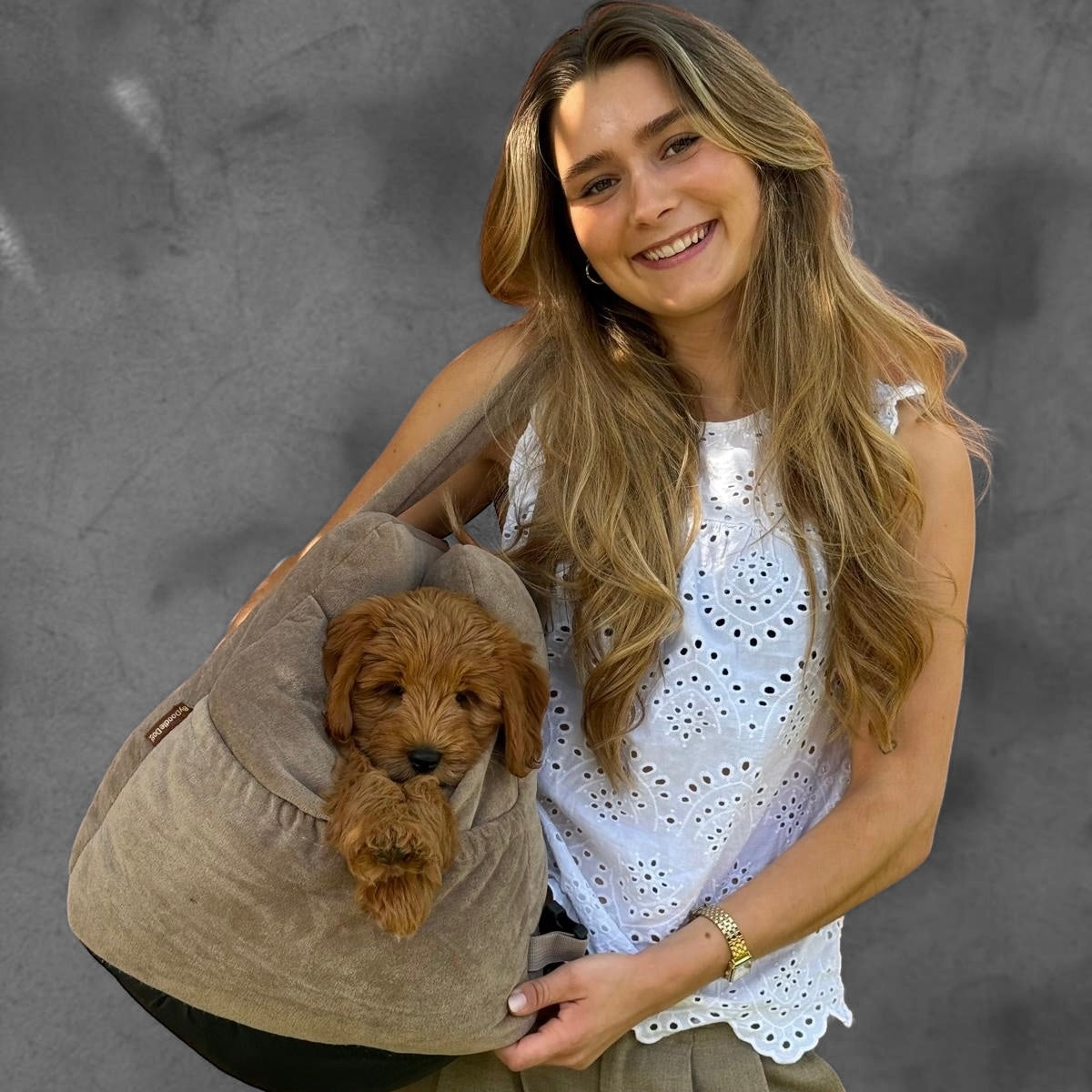 Hjalmar hunde taske/bilsæde - Lys brun
