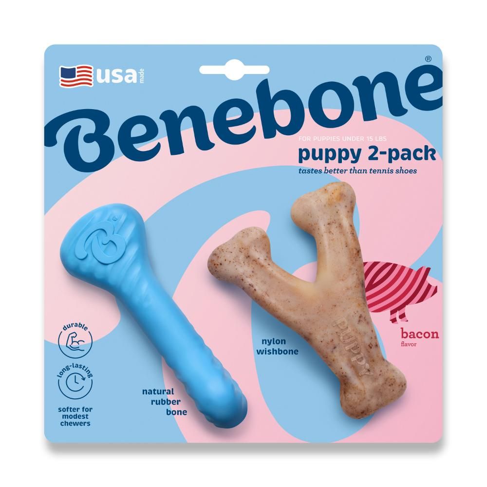 Benebone 2-pack tyggelegetøj til hvalpe