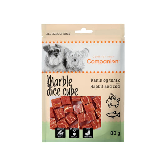 Companion marble dice cube - kanin & torsk