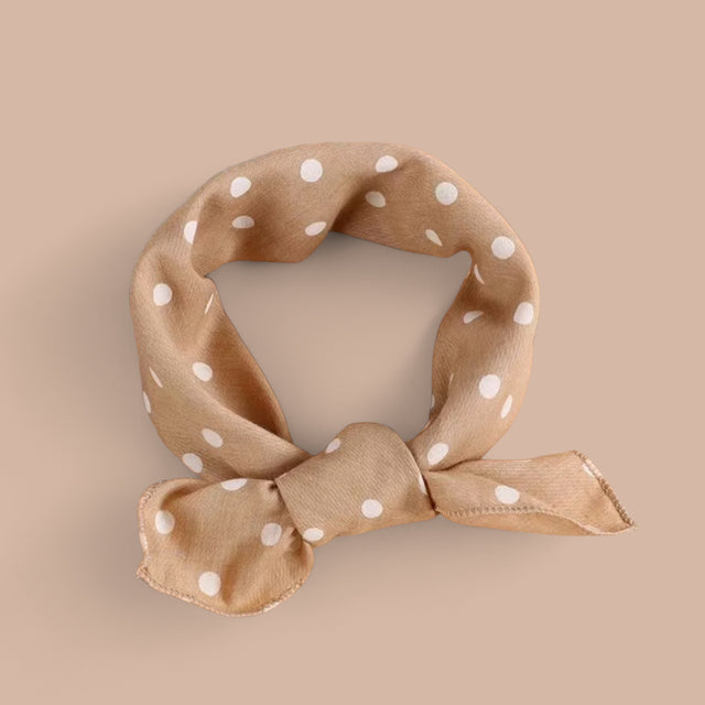 Bandana / Beige m. hvide prikker